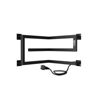 Полотенцесушитель электрический Indigo Korfu DGK30-40-40BRRt угловой 30x40 см чёрный муар